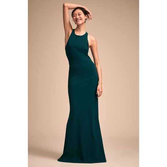 Anthropologie BHLDN Klara Gown – Pine Green - Worn Once - Picture 1 of 7